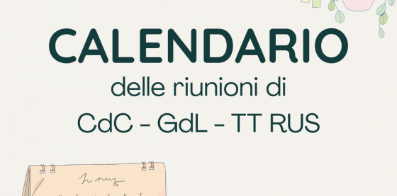 Calendario delle riunioni di CdC-GdL-TT RUS